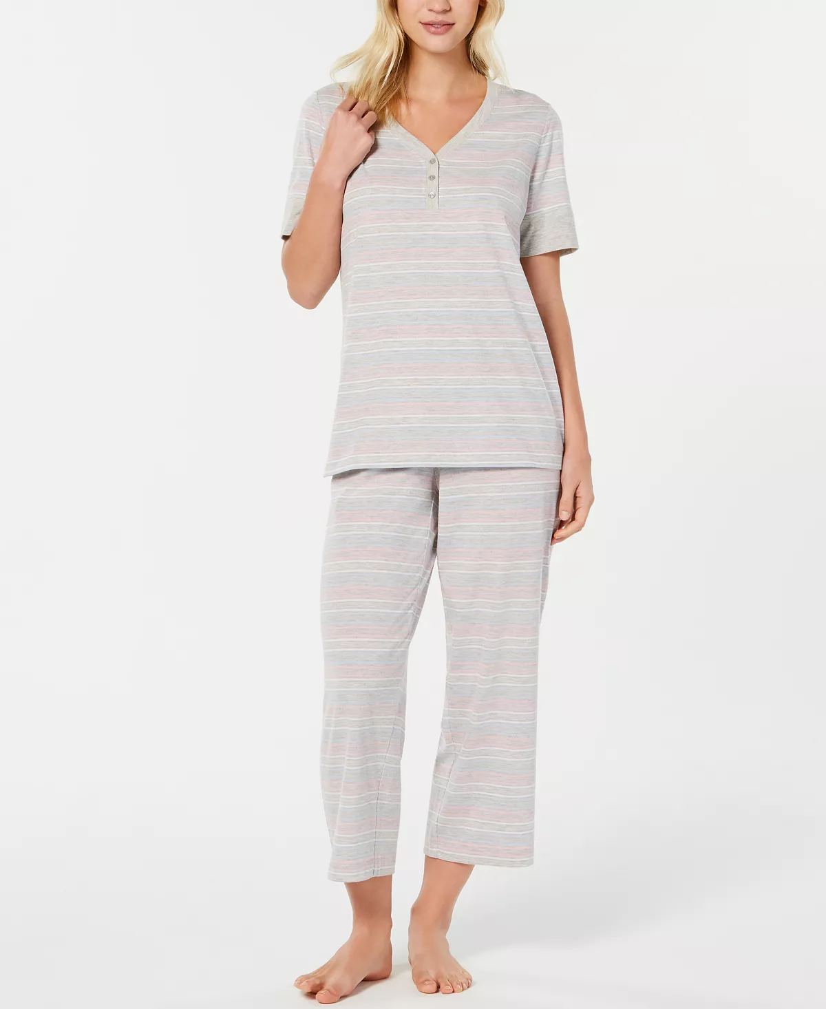 The Everyday Cotton Capri Pajama Set, Created For Macy's Charter Club The Everyday Cotton Capri Pajama Set, Created For Macy's -B.TEMPT’D Shop