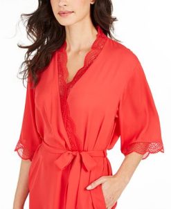 INC International Concepts Lace Trim Short Robe, Created For Macy's 4 INC International Concepts Lace Trim Short Robe, Created For Macy's -B.TEMPT’D Shop 15911710 fpx