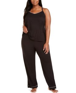 Alfani Plus Size Knit Tank Top Pajama Set, Created For Macy's