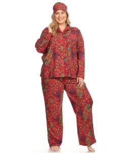White Mark Plus Size 3-Piece Pajama Set