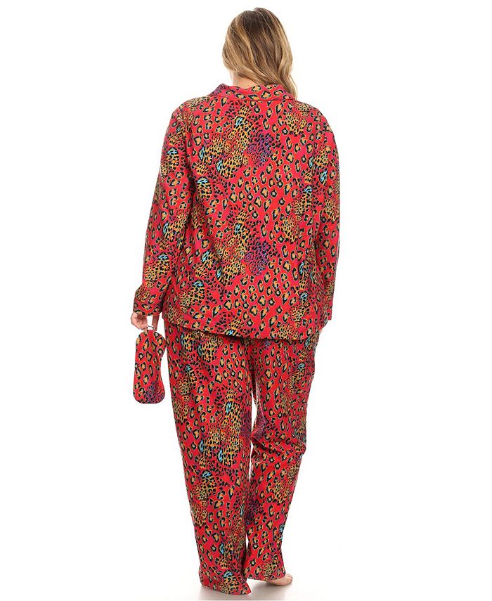 Plus Size 3-Piece Pajama Set White Mark Plus Size 3-Piece Pajama Set -B.TEMPT’D Shop