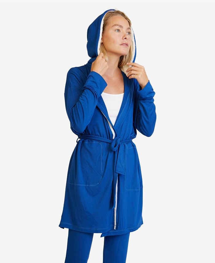 Women's Hooded Jersey Robe And Pants Loungewear Nine Space Women's Hooded Jersey Robe And Pants Loungewear -B.TEMPT’D Shop
