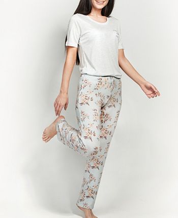 Ultra Soft Floral Short Sleeve Pajama Set MOOD Pajamas Ultra Soft Floral Short Sleeve Pajama Set -B.TEMPT’D Shop