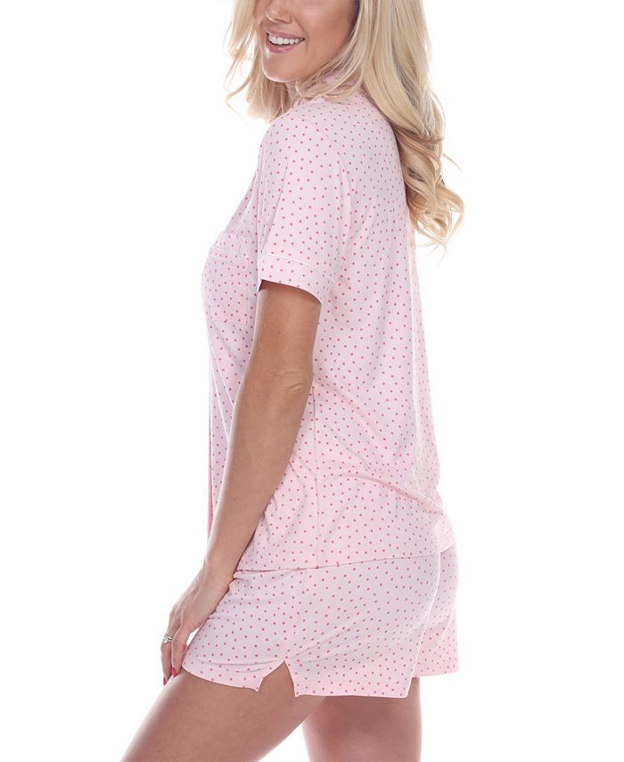 Short Sleeve Pajama Set White Mark Short Sleeve Pajama Set -B.TEMPT’D Shop