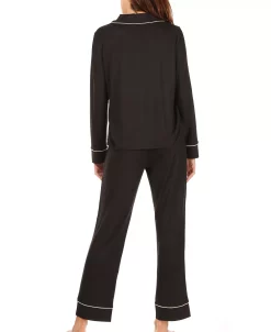 Rae Dunn Women's Sleep Long Sleeve Notch Collar Pajama Set 6 Rae Dunn Women's Sleep Long Sleeve Notch Collar Pajama Set -B.TEMPT’D Shop 18060476 fpx