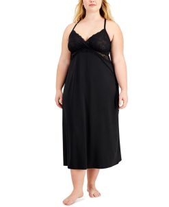 INC International Concepts Plus Size Lace Chemise Nightgown, Created For Macy's