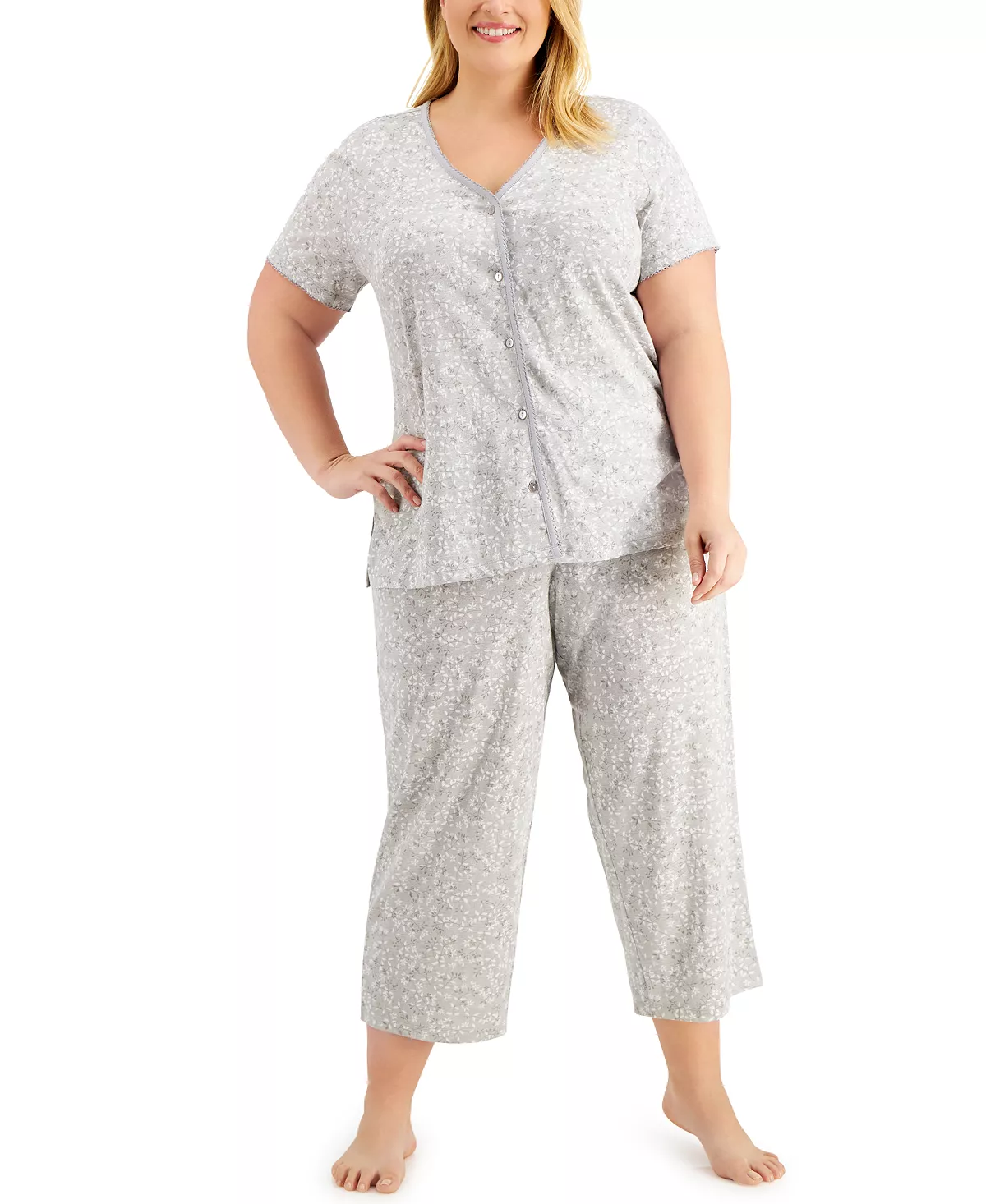 The Everyday Cotton Plus Size Capri Pajamas Set, Created For Macy's Charter Club The Everyday Cotton Plus Size Capri Pajamas Set, Created For Macy's -B.TEMPT’D Shop