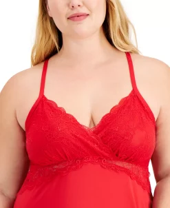 INC International Concepts Plus Size Lace Chemise Nightgown, Created For Macy's 4 INC International Concepts Plus Size Lace Chemise Nightgown, Created For Macy's -B.TEMPT’D Shop 18535824 fpx