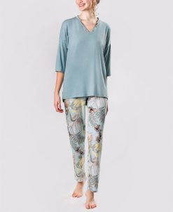MOOD Pajamas Women's Ultra Soft Caribbean Flowers Pajama Set
