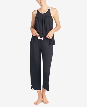 Women's Sleeveless Modal Knit Cropped Pajama Set Kate Spade New York Women's Sleeveless Modal Knit Cropped Pajama Set -B.TEMPT’D Shop