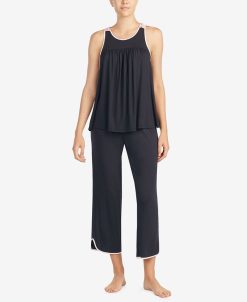 Kate Spade New York Women's Sleeveless Modal Knit Cropped Pajama Set