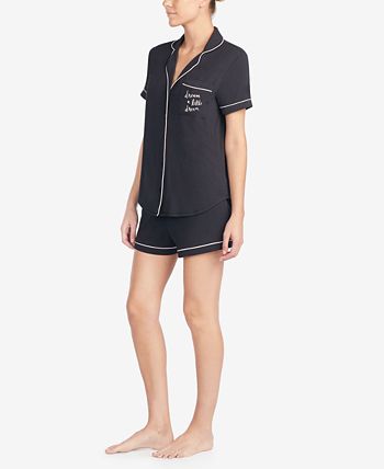 Women's Short Sleeve Modal Knit Notch Short Pajama Set Kate Spade New York Women's Short Sleeve Modal Knit Notch Short Pajama Set -B.TEMPT’D Shop