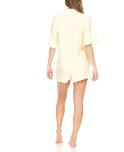 Laundry By Shelli Segal Women's Lightweight Mandarin Collar Button-Up Top Matching Shorts Set 6 Laundry By Shelli Segal Women's Lightweight Mandarin Collar Button-Up Top Matching Shorts Set -B.TEMPT’D Shop 19165729 fpx