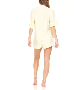 Laundry By Shelli Segal Women's Lightweight Mandarin Collar Button-Up Top Matching Shorts Set 7 Laundry By Shelli Segal Women's Lightweight Mandarin Collar Button-Up Top Matching Shorts Set -B.TEMPT’D Shop 19165729 fpx
