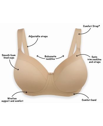 Women's Secrets Shapes & Supports Balconette Full Figure Wirefree Bra US4824 Playtex Women's Secrets Shapes & Supports Balconette Full Figure Wirefree Bra US4824 -B.TEMPT’D Shop