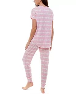 Roudelain V-Neck T-Shirt & Jogger Pants Pajama Set -B.TEMPT’D Shop 19532298 fpx