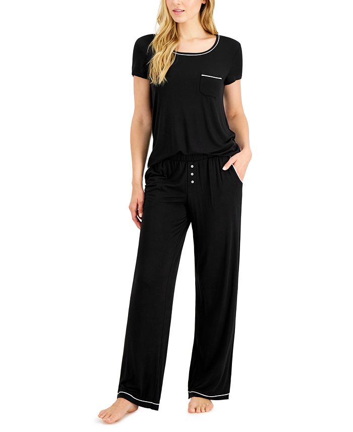 Women's Ultra-Soft Pajama Set, Created For Macy's Alfani Women's Ultra-Soft Pajama Set, Created For Macy's -B.TEMPT’D Shop