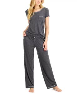 Alfani Women's Ultra-Soft Pajama Set, Created For Macy's 5 Alfani Women's Ultra-Soft Pajama Set, Created For Macy's -B.TEMPT’D Shop 19642721 fpx