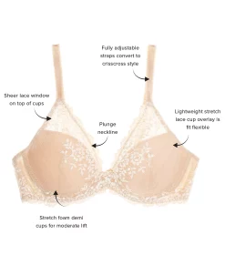 Wacoal Embrace Lace Plunge Bra 853291 -B.TEMPT’D Shop 19643905 fpx