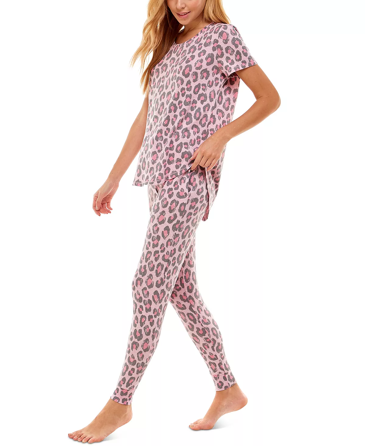 Scoop Neck T-Shirt & Jogger Pants Pajama Set Roudelain Scoop Neck T-Shirt & Jogger Pants Pajama Set -B.TEMPT’D Shop