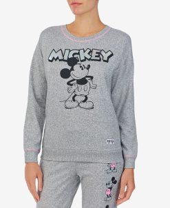 Disney Mickey Mouse Knit Crewneck Pajama Sweatshirt