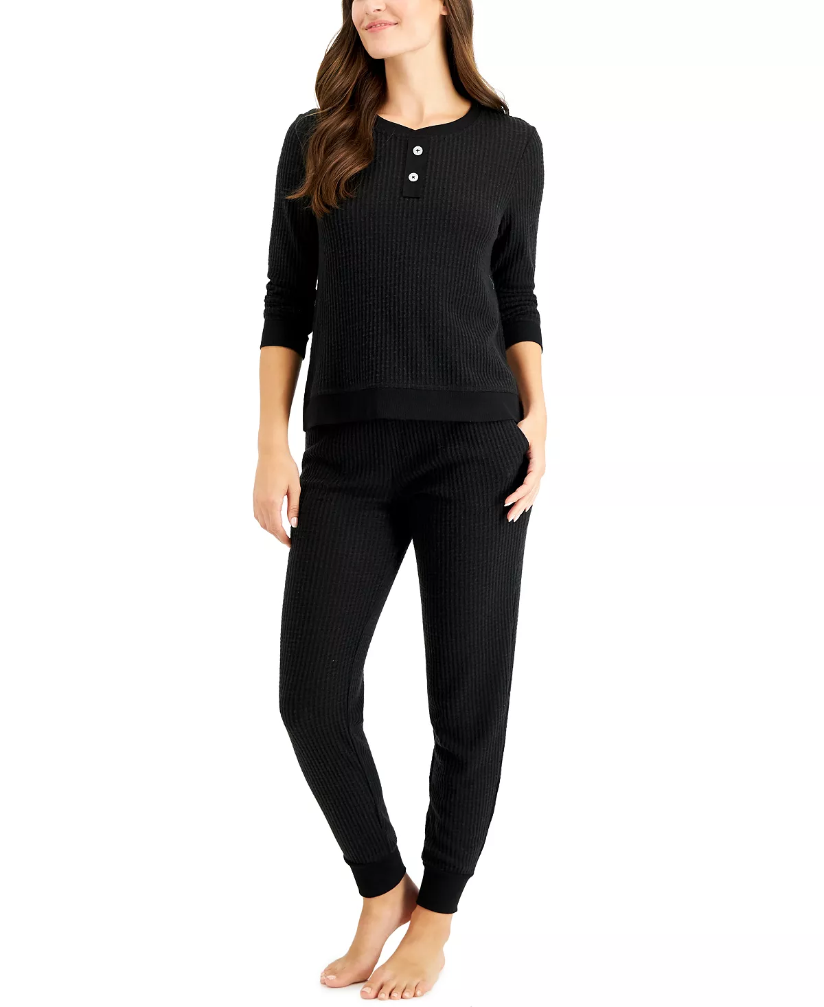 Thermal Henley Pajama Set, Created For Macy's Alfani Thermal Henley Pajama Set, Created For Macy's -B.TEMPT’D Shop