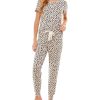 Roudelain Printed Short Sleeve Top & Jogger Pajama Set 2 Roudelain Printed Short Sleeve Top & Jogger Pajama Set -B.TEMPT’D Shop 19996442 fpx