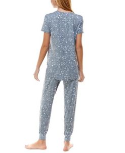 Roudelain Printed Short Sleeve Top & Jogger Pajama Set -B.TEMPT’D Shop 19996464 fpx