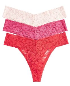 INC International Concepts Women's 3-Pk. Lace Thong Underwear, Created For Macy's