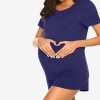 Savi Mom Women's Lima Short Sleeve Maternity Pajama Set, 2 Piece 2 Savi Mom Women's Lima Short Sleeve Maternity Pajama Set, 2 Piece -B.TEMPT’D Shop 20077344 fpx