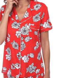 White Mark Omen's Short Sleeve Floral Pajama Set, 2-Piece 6 White Mark Omen's Short Sleeve Floral Pajama Set, 2-Piece -B.TEMPT’D Shop 20144187 fpx