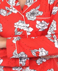 White Mark Omen's Long Sleeve Floral Pajama Set, 2-Piece -B.TEMPT’D Shop 20144217 fpx