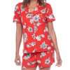 White Mark Omen's Short Sleeve Floral Pajama Set, 2-Piece -B.TEMPT’D Shop 20145123 fpx