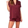 ICollection Women's Forrest Stretch Satin Camp Shirt And Short Set 1 ICollection Women's Forrest Stretch Satin Camp Shirt And Short Set -B.TEMPT’D Shop 20168377 fpx