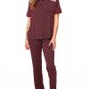 ICollection Women's Diamond Pattern Print Ultra Soft Knit Pajamas Set 2 ICollection Women's Diamond Pattern Print Ultra Soft Knit Pajamas Set -B.TEMPT’D Shop 20168492 fpx