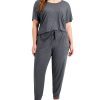 Alfani Plus Size Heathered Essential Jogger Pants, Created For Macy's