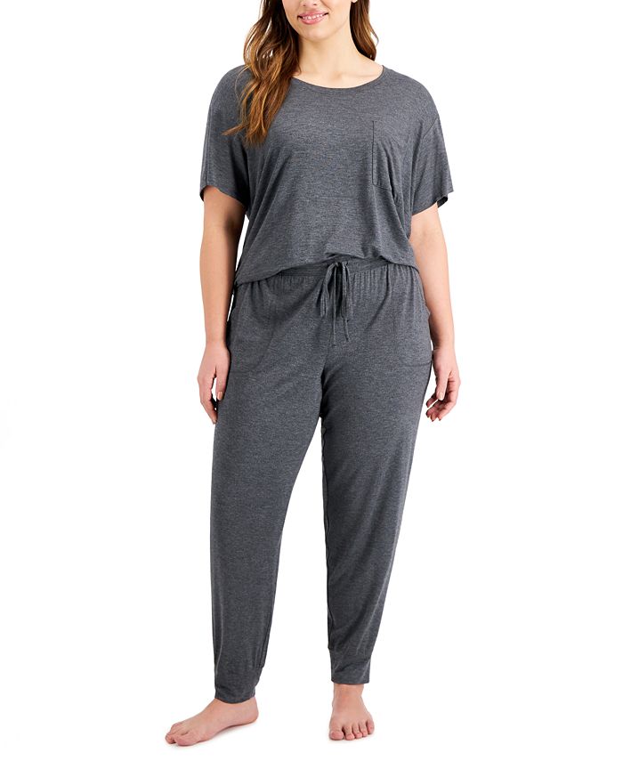 Plus Size Heathered Essential Jogger Pants, Created For Macy's Alfani Plus Size Heathered Essential Jogger Pants, Created For Macy's -B.TEMPT’D Shop 20183346 fpx 1
