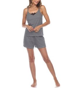 White Mark Omen's 3 Piece Striped Pajama Robe Set 6 White Mark Omen's 3 Piece Striped Pajama Robe Set -B.TEMPT’D Shop 20245871 fpx