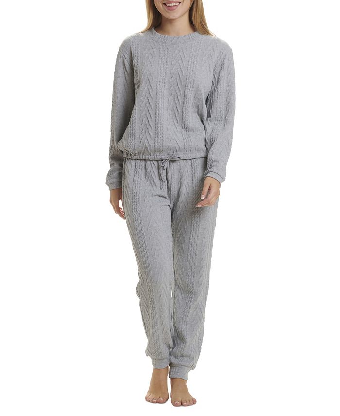 Women's Ellie Cable Knit 2 Piece Pajama Set Splendid Women's Ellie Cable Knit 2 Piece Pajama Set -B.TEMPT’D Shop