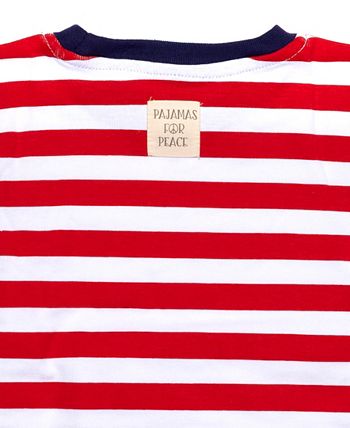 Love Stripe Little Boys And Girls 2-Piece Pajama Set Pajamas For Peace Love Stripe Little Boys And Girls 2-Piece Pajama Set -B.TEMPT’D Shop