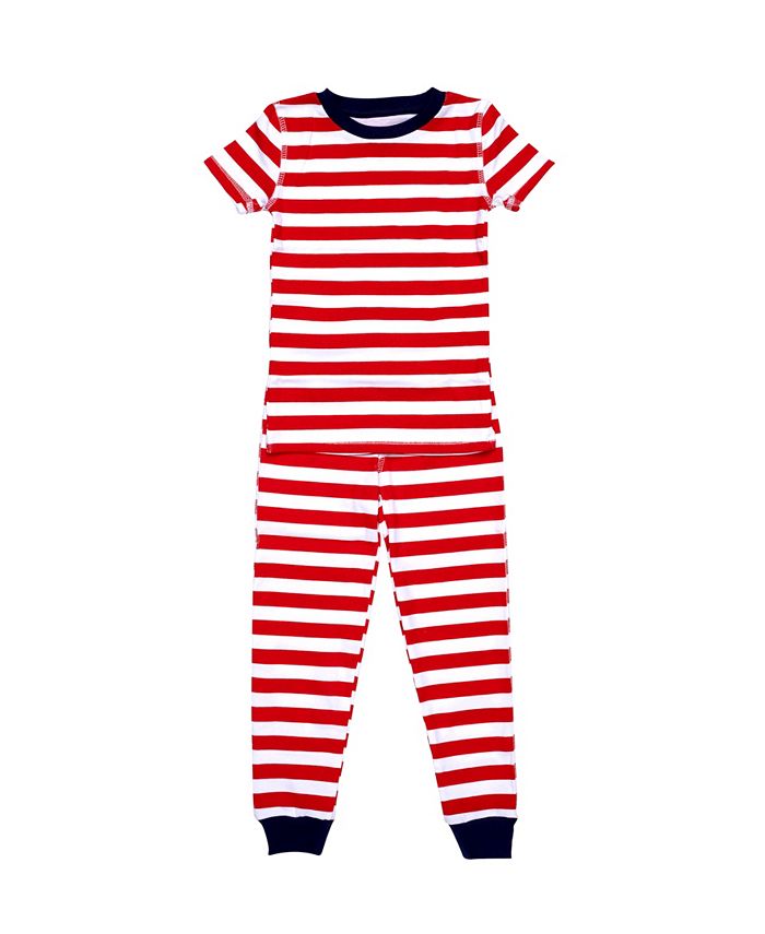 Love Stripe Little Boys And Girls 2-Piece Pajama Set Pajamas For Peace Love Stripe Little Boys And Girls 2-Piece Pajama Set -B.TEMPT’D Shop