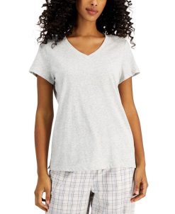 Charter Club Everyday Cotton V-Neck Pajama T-Shirt, Created For Macy's