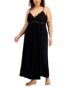 INC International Concepts Plus Size Lace Cup Long Nightgown, Created For Macy's