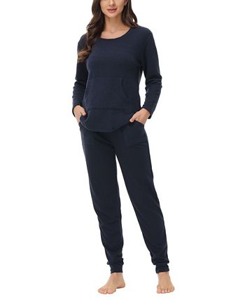 Women's Kangaroo Long Sleeve Top With Jogger Set Beautyrest Women's Kangaroo Long Sleeve Top With Jogger Set -B.TEMPT’D Shop