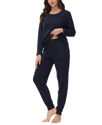 Women's Kangaroo Long Sleeve Top With Jogger Set Beautyrest Women's Kangaroo Long Sleeve Top With Jogger Set -B.TEMPT’D Shop