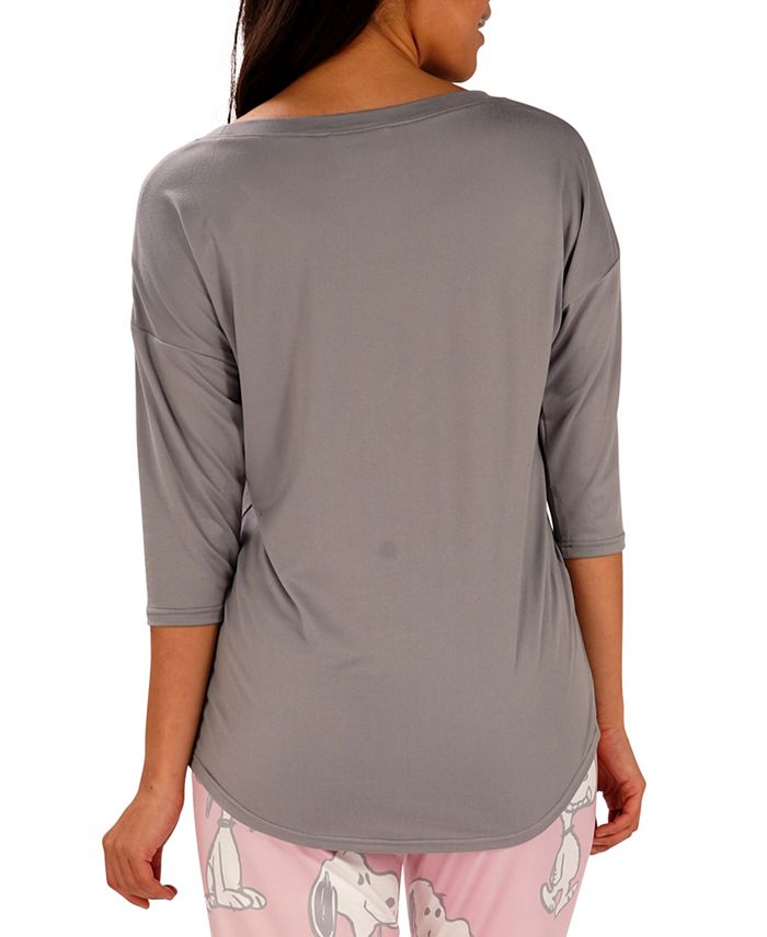 Peanuts Snoopy & Woodstock Pajama T-Shirt Munki Munki Peanuts Snoopy & Woodstock Pajama T-Shirt -B.TEMPT’D Shop