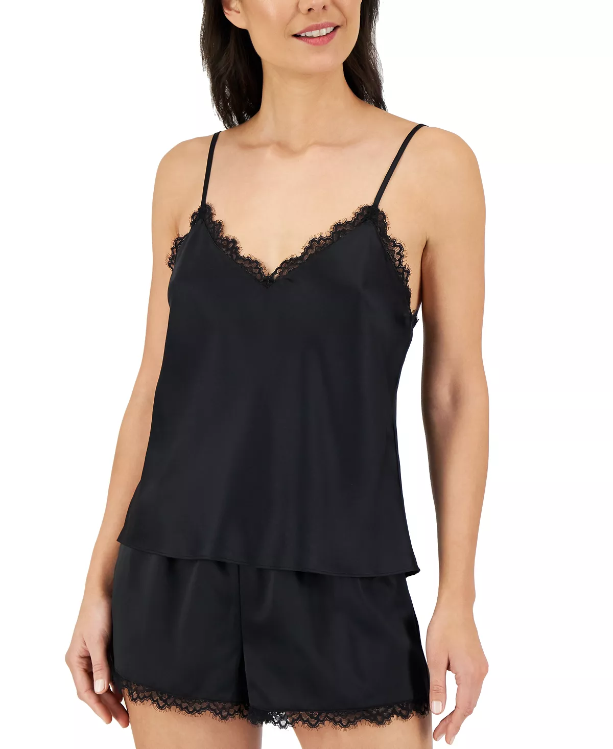 Lace-Trim Pajama Set, Created For Macy's INC International Concepts Lace-Trim Pajama Set, Created For Macy's -B.TEMPT’D Shop