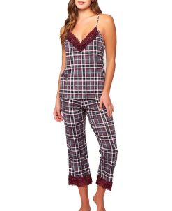 ICollection Women's Jessie Cozy Modal Long Camisole And Cropped Pants Set