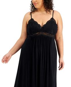 INC International Concepts Plus Size Lace Cup Long Nightgown, Created For Macy's -B.TEMPT’D Shop 20776905 fpx