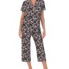 Cuddl Duds Short Sleeve Notch-Collar Cropped Pajama Set -B.TEMPT’D Shop 20915318 fpx